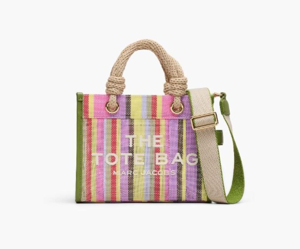 The Stripe Mesh Small Tote Bag